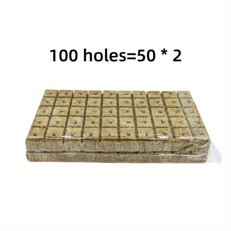 100 planting cubes for agriculture, gardens, fields, and water storage. Ideal for soilless cultivation and organizing plant planting with planting tools.