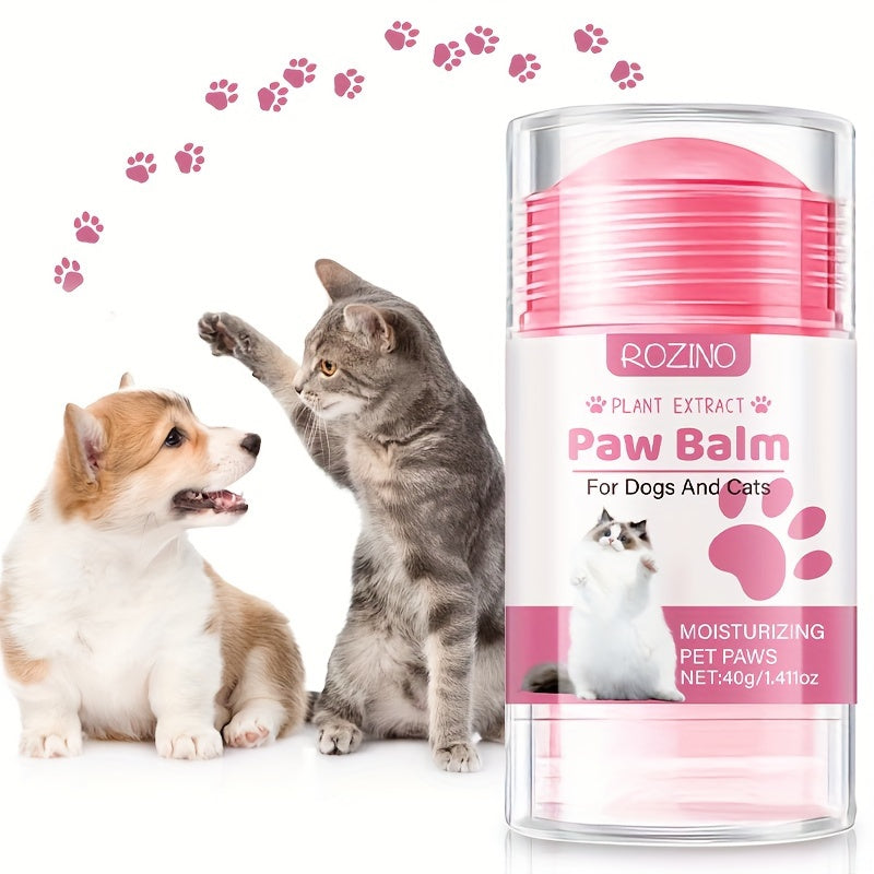 ROZINO Paw Balm - 40g stick for dogs & cats, moisturizing and repairing, soothes dry paws, non-greasy, portable and protective.