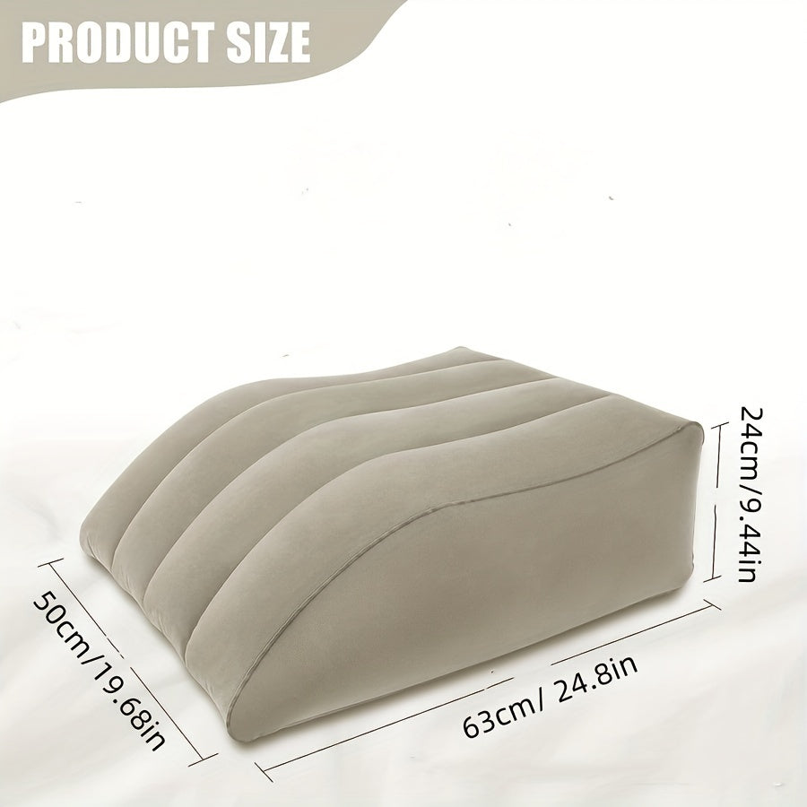 Inflatable Leg Elevation Pillow - Comfortable Wedge Pillow for Sleeping, Back Relaxation, and Leg Support After Surgery, Hip, Foot, or Ankle Recovery.