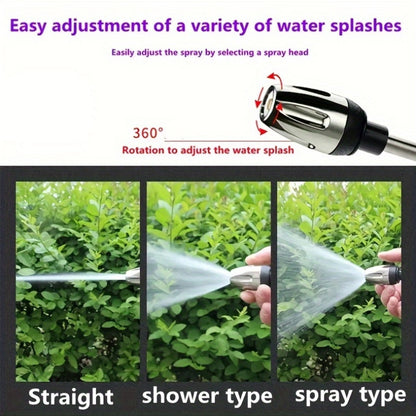 High pressure car cleaning water gun with 3/4 inch hose nozzle for household cleaning and gardening.