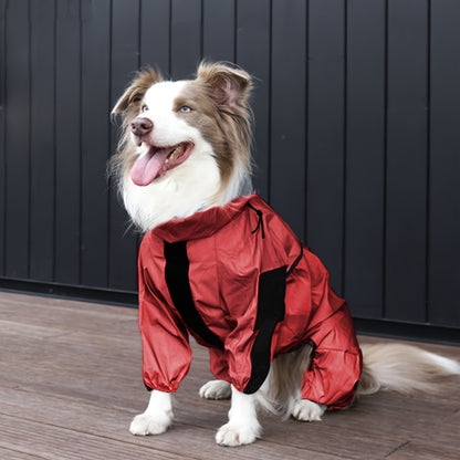 Winter dog jacket with fleece lining, windproof and waterproof, suitable for small to large breeds. Zip-up ski suit for pets.