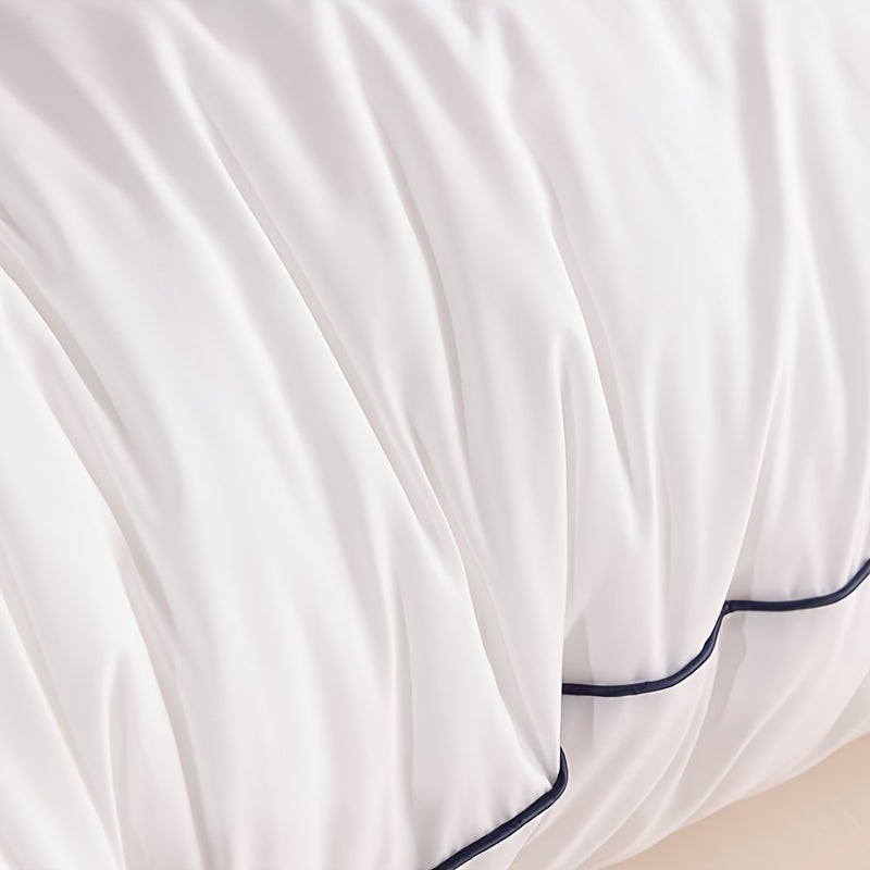 High-end Soft Long Pillow Core for Bedroom Bedding: Comfortable Body Pillow, White Brushed Hotel Pillow perfect for Cervical Protection during Back, Abdominal, and Side Sleeping. Ideal for Adults, Pregnant Women, and a perfect Christmas gift.