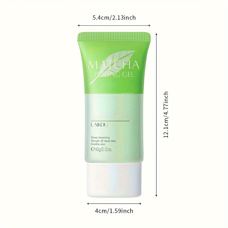 LAKOU Matcha Face & Body Scrub - Deeply cleanses, controls oil, moisturizes, and exfoliates. Contains tea tree essence and salicylic acid. Suitable for all skin types. Alcohol-free. Comes