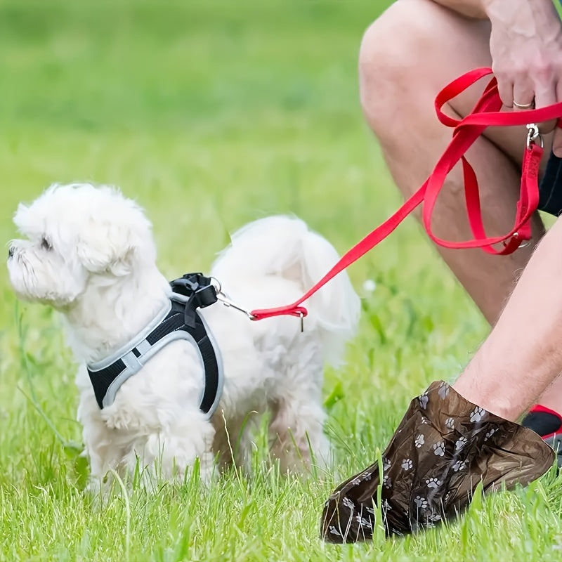 150 Thick Leak-Proof Dog Poop Bags on 10 Rolls, ideal for outdoor walks, in Black and Green.