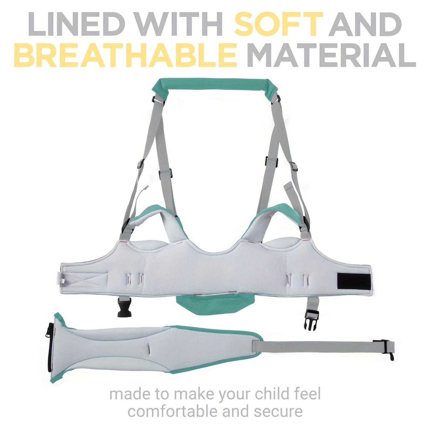 Get your little one on their feet with the Baby Walking Harness! This handheld baby walker belt provides safety and support as your toddler learns to walk. With a detachable crotch for easy use, this walking learning helper makes a great gift for baby's