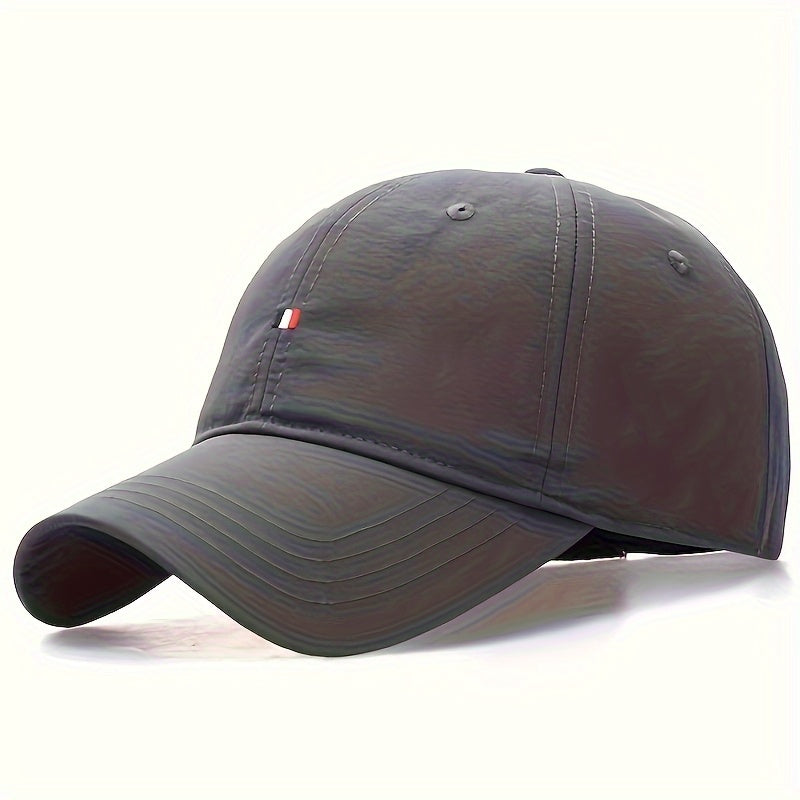 Embroidered unisex baseball cap with adjustable strap, quick-dry fabric, and sun protection. Perfect for outdoor activities, travel, and beach vacation in spring and autumn.