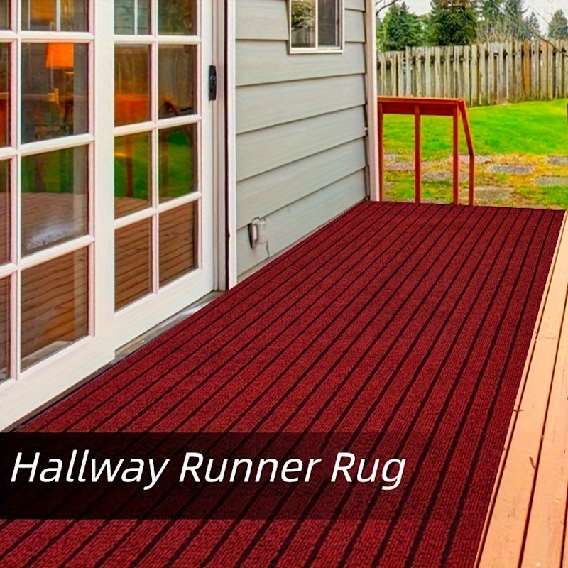 Non-slip laundry room carpet with rubber backing, washable indoor/outdoor runner carpet (1800G/㎡), ideal for entryways and balconies.