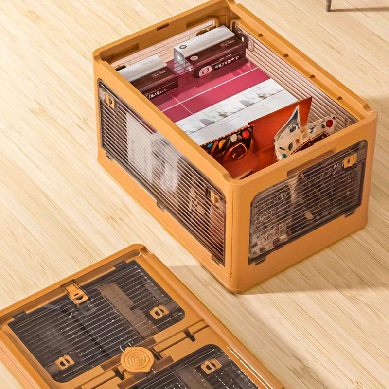 A versatile storage solution for the home, this transparent, foldable storage box is perfect for organizing clothes, blankets, snacks, toys, books, and other items. A practical and thoughtful gift for Christmas or Halloween.