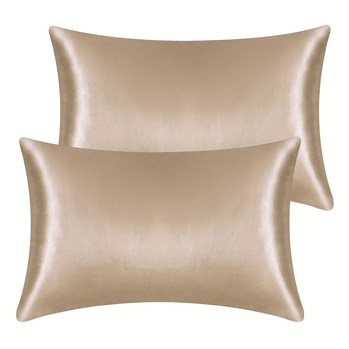 Two pieces of satin pillowcases available in solid colors perfect for the living room or bedroom. Pillow inserts are not included.