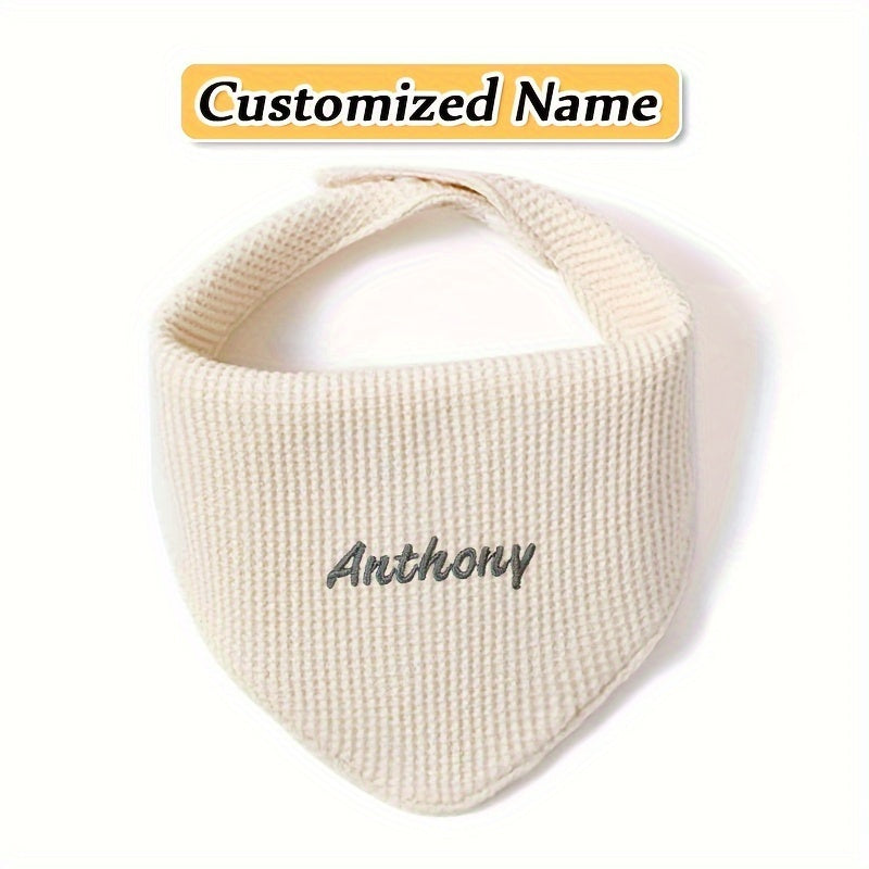 Set of 3 Soft and Absorbent Kids' Bibs - Adjustable Snap, Breathable Cotton Material, Optional Personalized Name - Great for Children and as Gifts for the Holidays