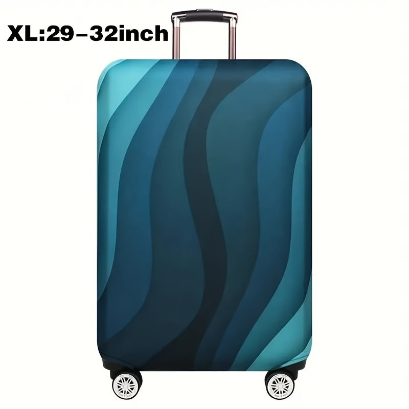 Cartoon patterned elastic luggage cover for travel suitcase or trolley duffle case.