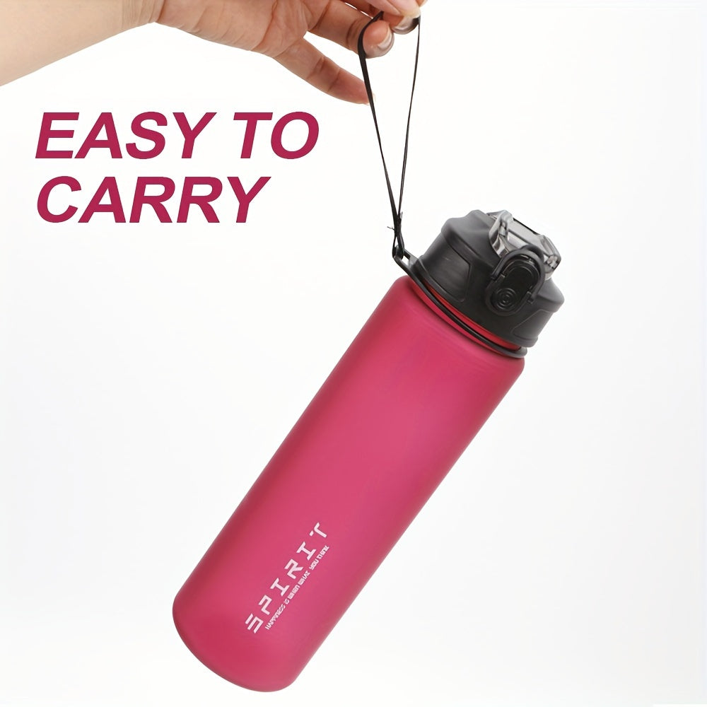 26oz Grinkwell Frosted Sports Water Bottle with Leakproof Design, BPA-Free Material, Silicone Straw, Carrying Rope - Ideal for Gym and Outdoor Use.