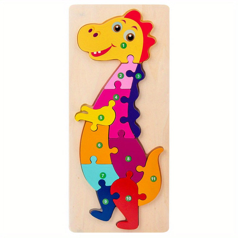 Wooden 3D Puzzles: Educational Building Blocks for Babies - Ideal for Toddlers Aged 1-3, Suitable for Both Boys and Girls