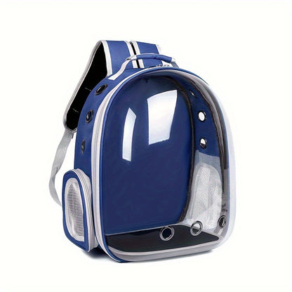 PVC Hard-Sided Pet Carrier Backpack for Cats and Small Animals