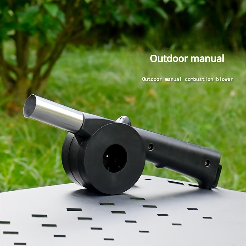 Portable Manual Air Blower: Handheld Charcoal Fan for Outdoor Grilling and Camping, Made of ABS Material, No Electricity Required, Includes Barbecue Fan Accessory