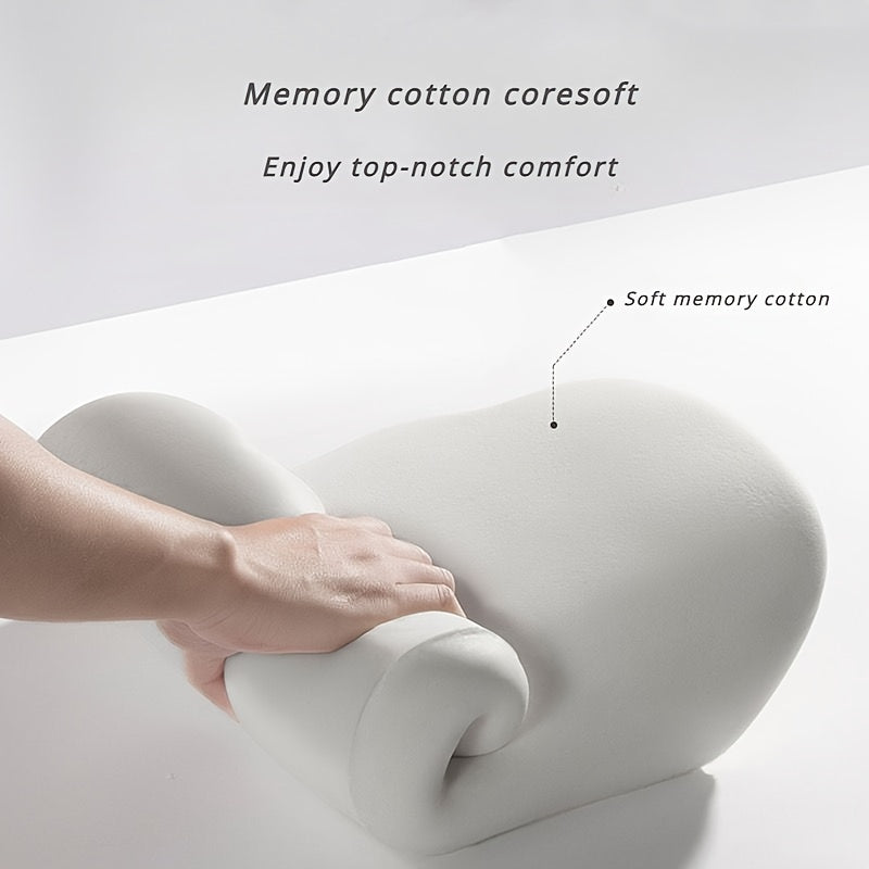 Memory Foam Chair Cushion Set with ergonomical design, hand washable, ideal for office and home use, in black color.