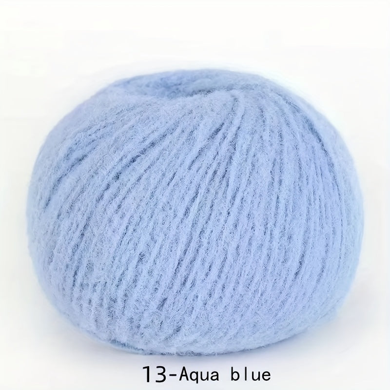 Soft velvet yarn roll made of skin-friendly nylon fiber, 40g mixed color, perfect for DIY hand-knitted plush items like dolls, scarves, blankets, hats, and small accessories.