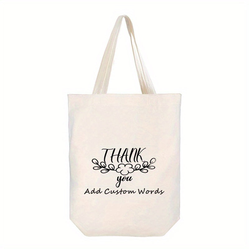 Custom Canvas Tote Bag featuring the 'Thank You So Much Honey' Design, Ideal for Weddings, Birthdays, Beach Trips, and Corporate Gifts, Durable and Versatile for Grocery Shopping and Travel.