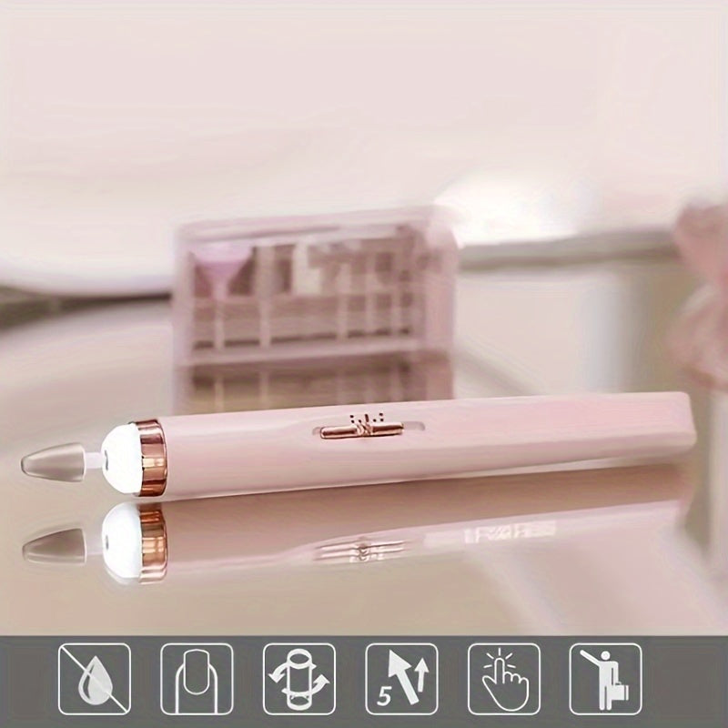 Portable electric nail file for home and salon use, get professional nail art effects.