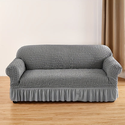 Seersucker slipcover to protect furniture from scratches, slipping, and all seasons.