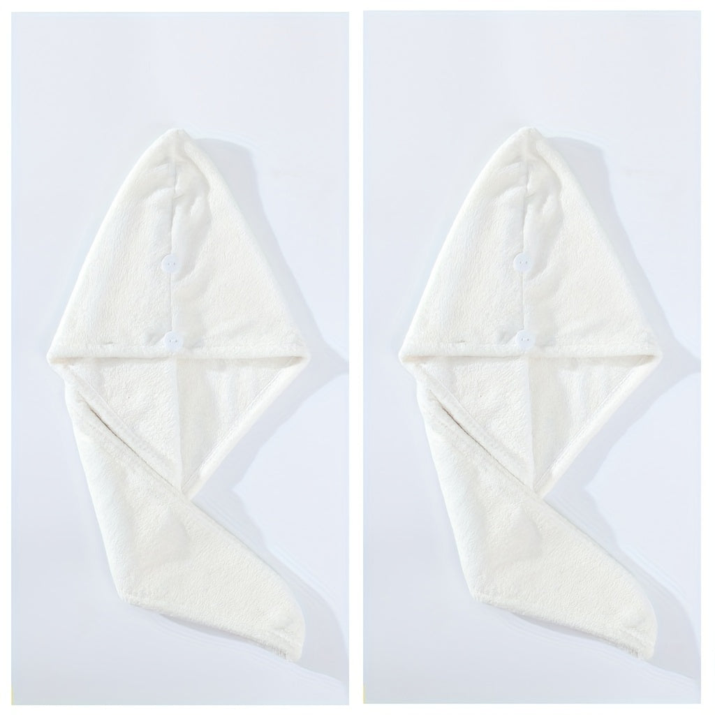 Microfiber hair towel for quick drying, super absorbent wrap for women in the bathroom.