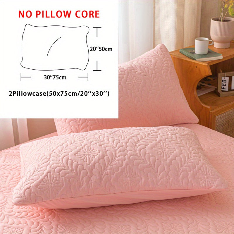 One set of two pieces of 100% waterproof mattress protector pillowcases made of 3D air bamboo fabric. The mattress cover is designed to provide cooling and is smooth, soft, and breathable. It is noiseless and washable, with a deep pocket size ranging