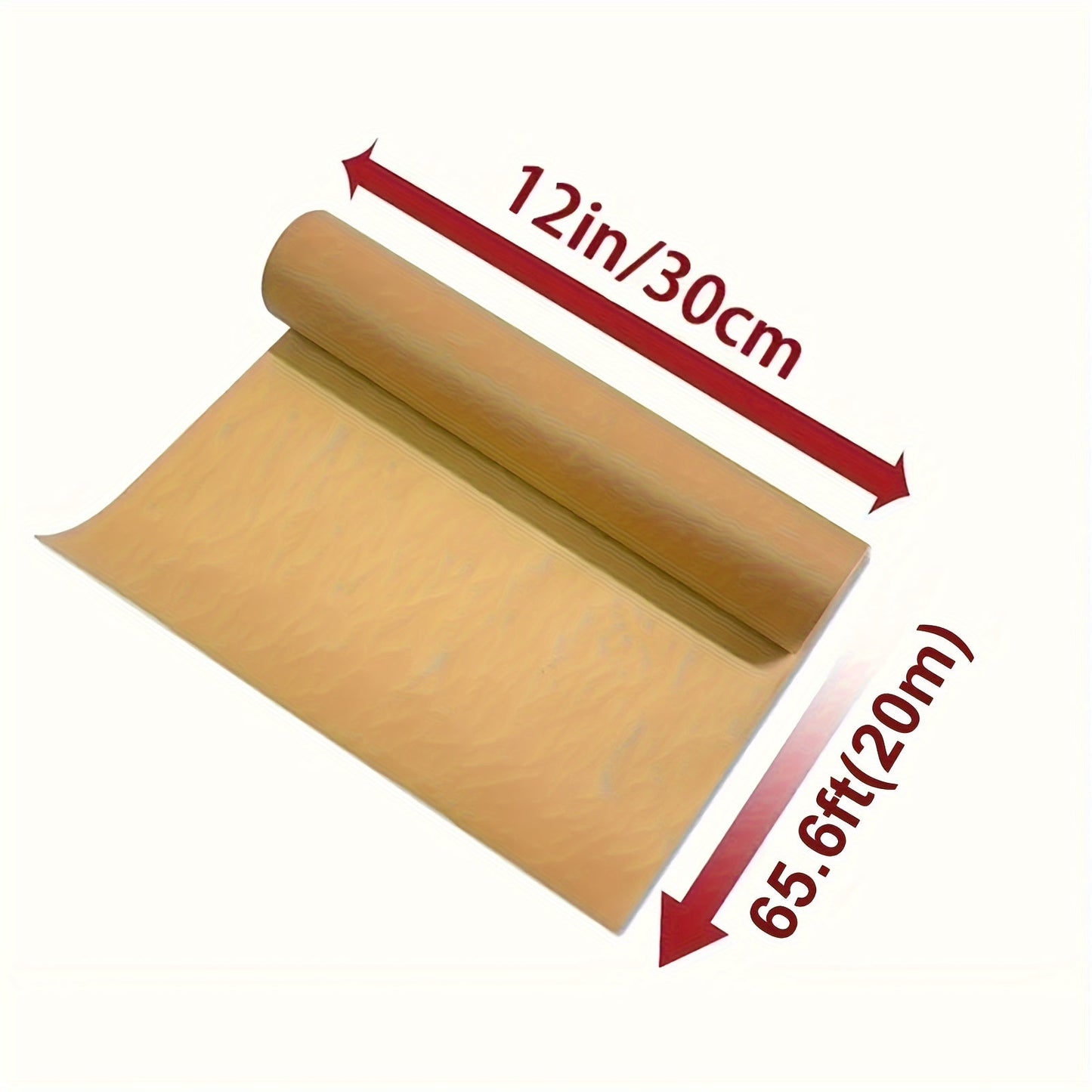 Unbleached Parchment Paper Roll for Baking (30.48cm) - Heavy Duty Silicone Oil Coated Non-Stick Paper for Baking, Cooking, Grilling, Air Fryer, and Steaming. Essential Baking Tool for Your Kitchen - Ideal for Home Kitchen Use.