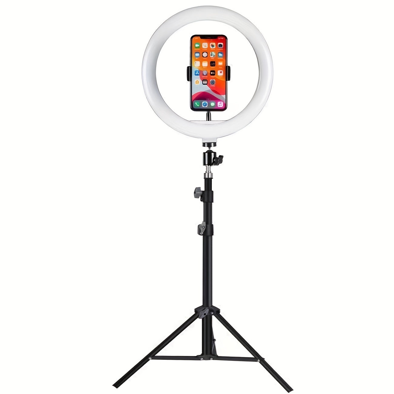 10" heavy-duty light stand with adjustable tripod and 1.1m bracket for photo studio lighting.