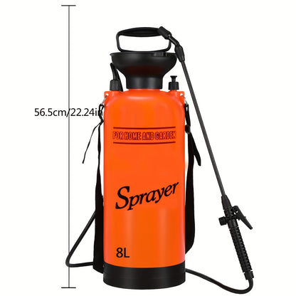 1 Set Pump Pressure Sprayer, 0.8-2 Gallon/5L with Adjustable Shoulder Strap for Plants, Garden Watering, and Cleaning.