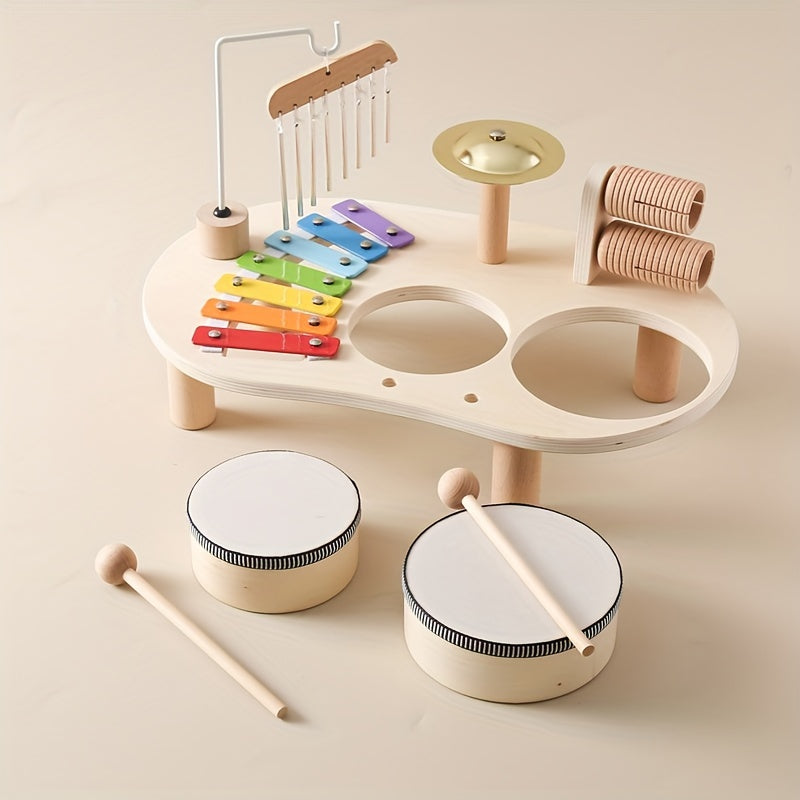 Winter music education toy for kids - portable and multifunctional percussion table for early learning and musical enlightenment.