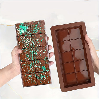 Silicone Chocolate Bar Mold - Extra-Large Size, BPA-Free, Ideal for Making Stuffed Bars & Candies, Must-Have Kitchen Tool for Chocolate Making