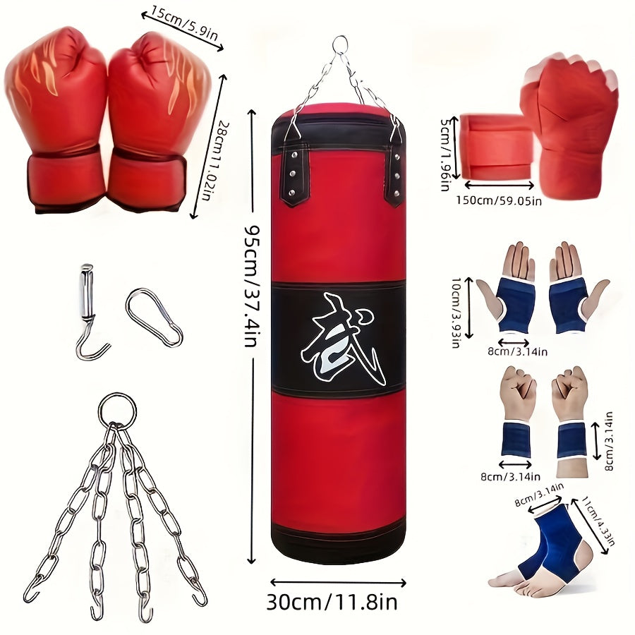 Premium Oxford Cloth Hanging Boxing Sandbag for Taekwondo and Fitness Training, Durable Sports Gear.