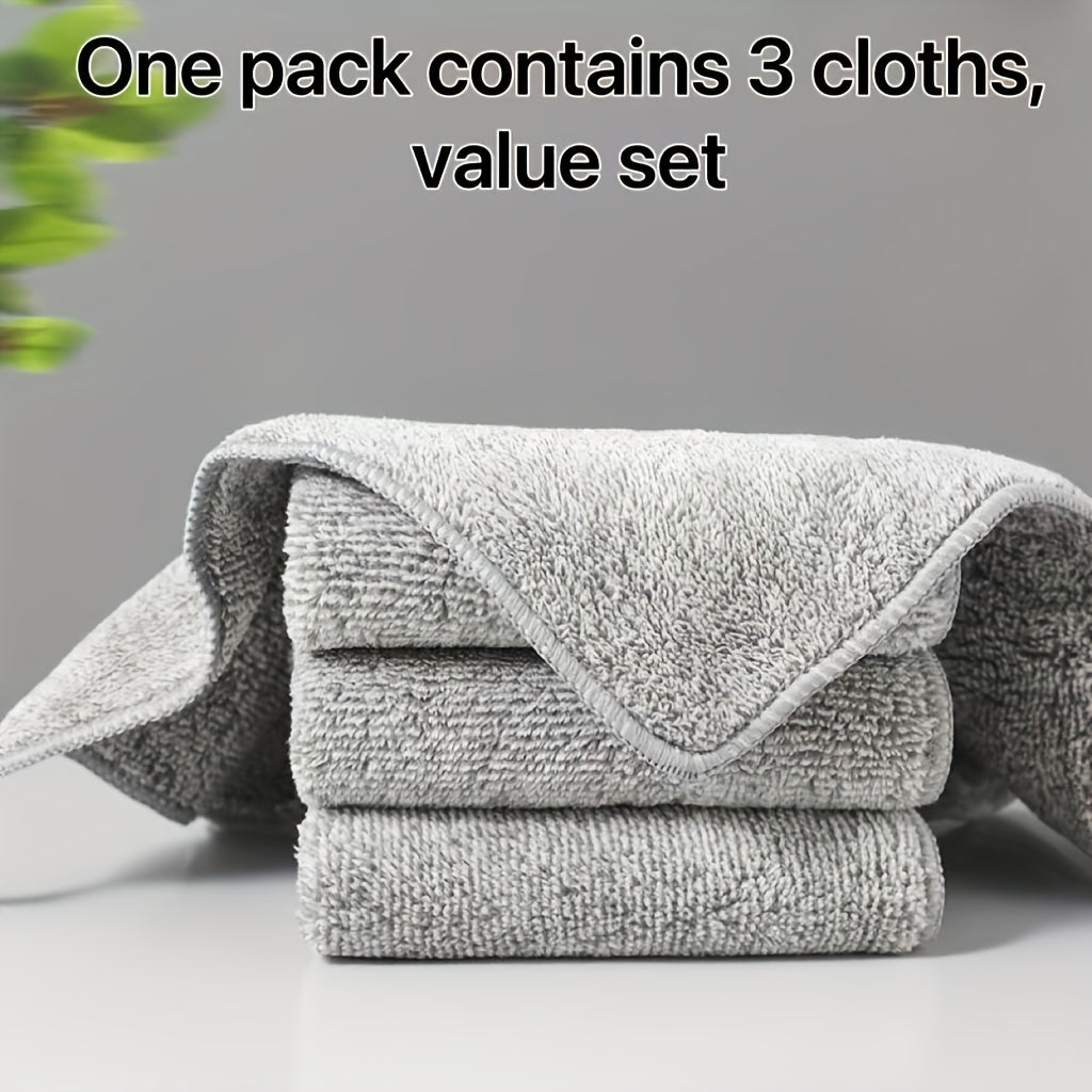 Three value packs of bamboo charcoal fiber cleaning cloths are included in this set. They are designed to provide exceptional cleaning power. Each cloth measures 30x30cm, has a soft texture, and is made of durable materials, making them easy to clean and