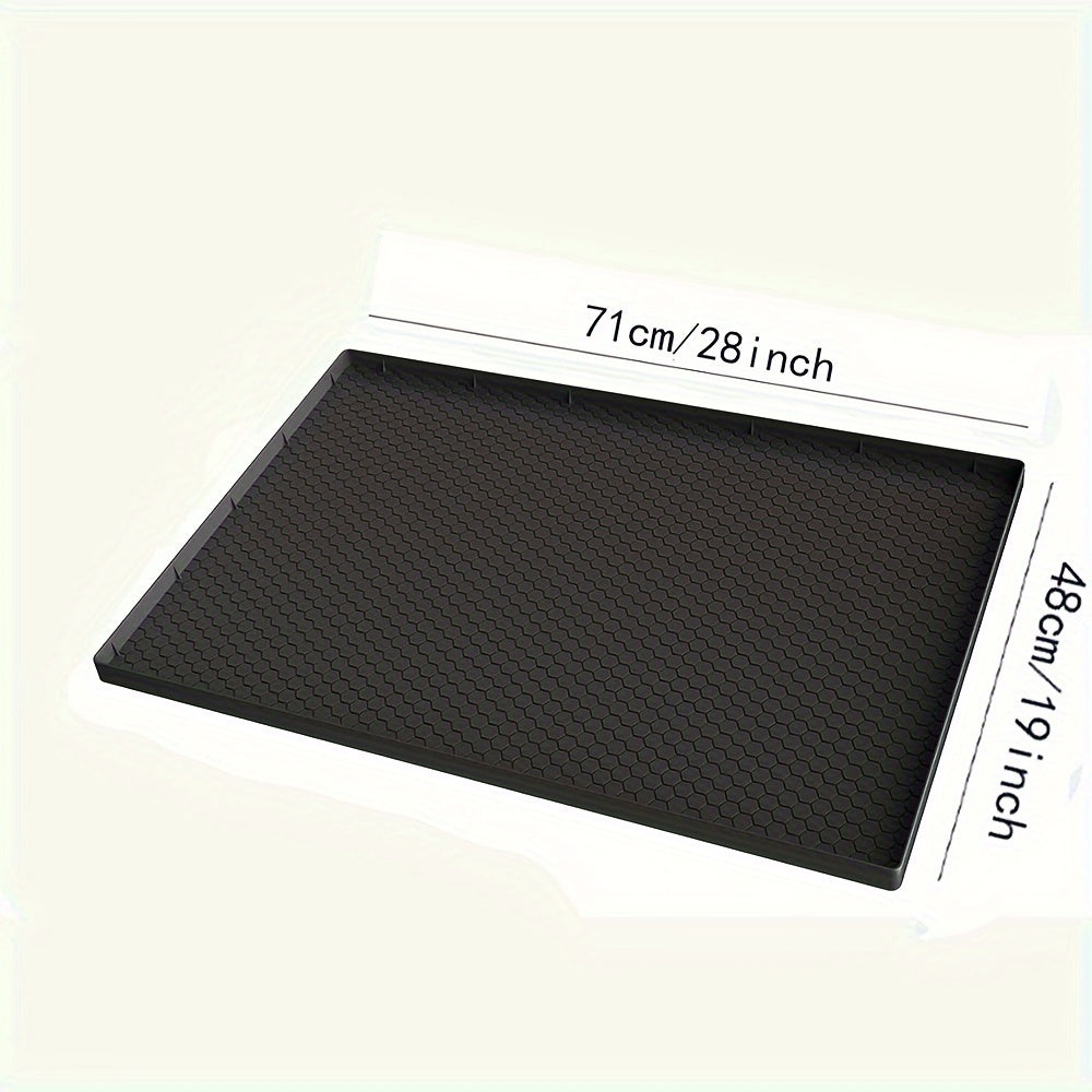 Essential kitchen organization accessory - Waterproof and anti-drip liner for kitchen and bathroom cabinets, measuring 71.12x48.26 cm - Flexible silicone under sink mat.