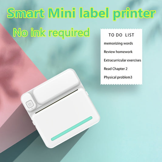 Portable photo printer that also prints sticky notes, QR codes, text lists, and small mobile phone photo albums without the need for ink.