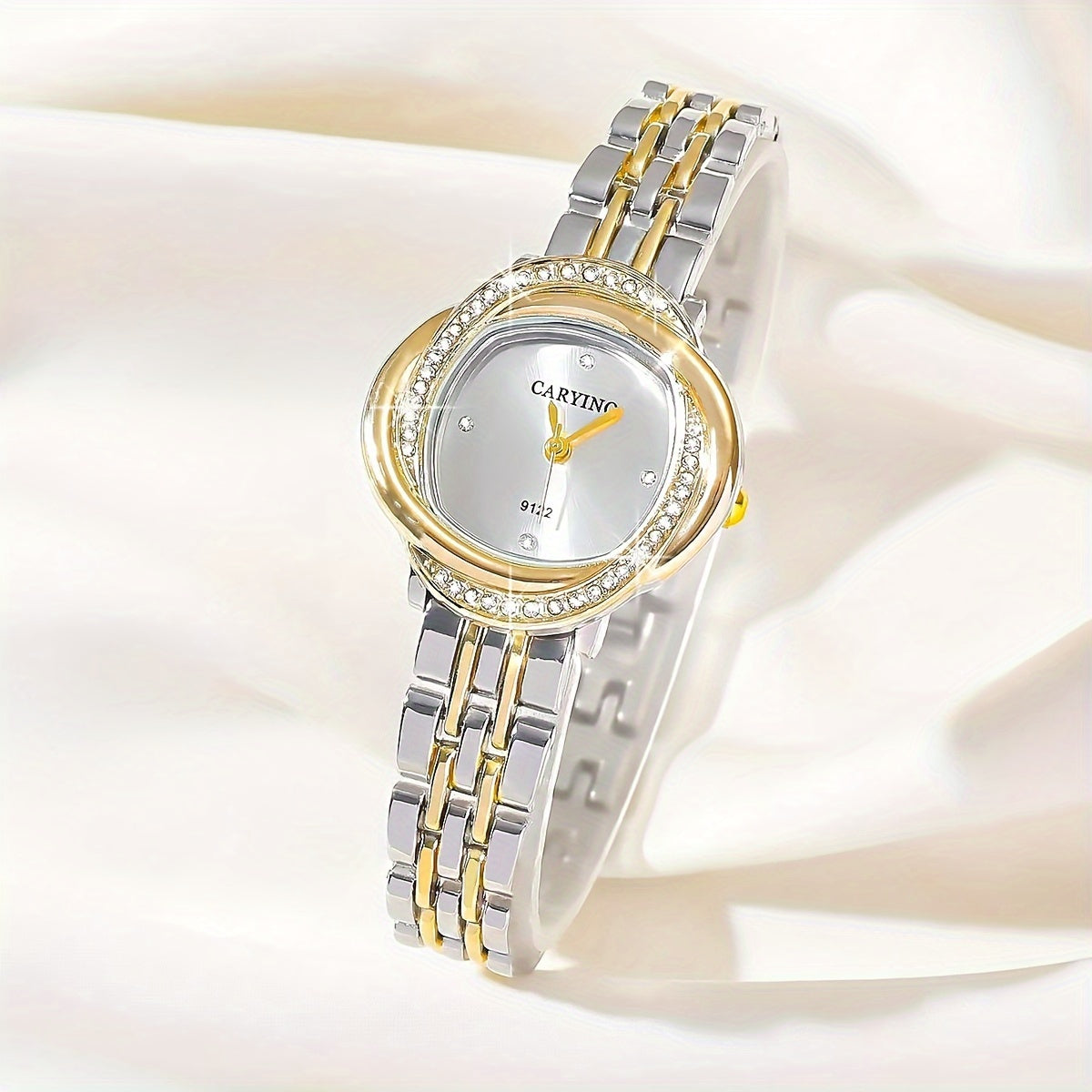 Stylish Women's Quartz Watch with Rhinestones - Perfect for Dates and Parties, Unique and Elegant Design