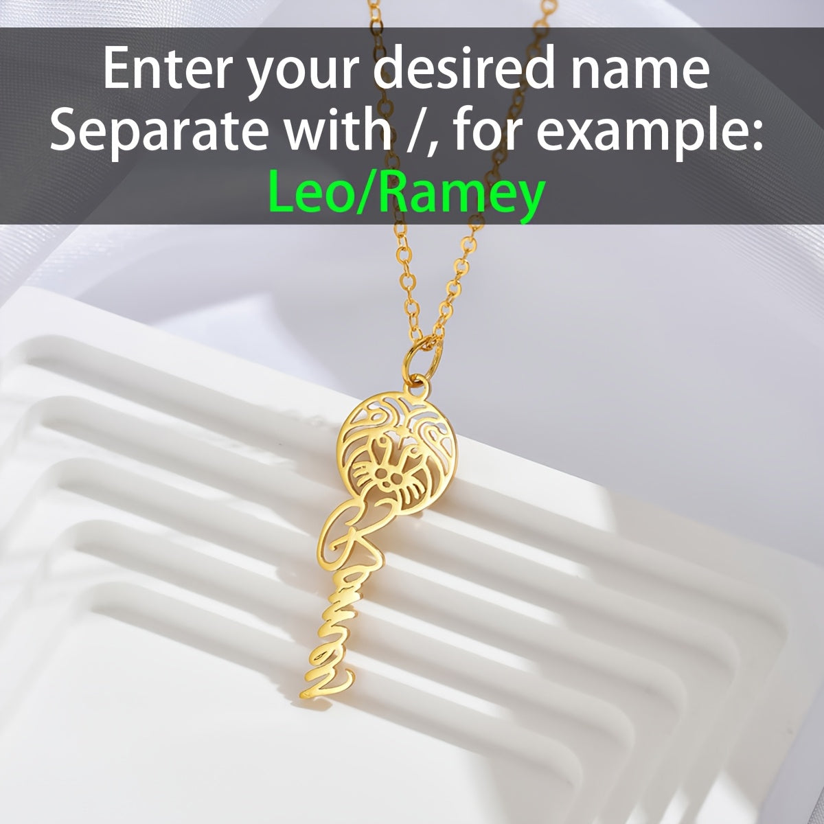 18K Golden Plated Stainless Steel Pendant Necklace with Custom Zodiac Name - Elegant and Minimalist Astrology Jewelry, Perfect for a Birthday or Mother's Day Gift.