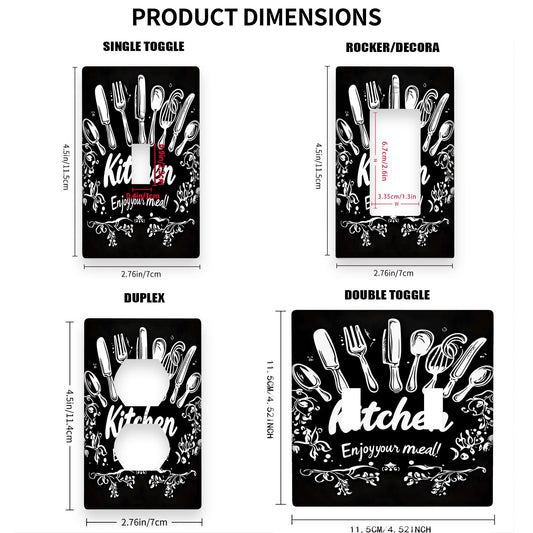 Декоративный светильник в виде ножа и вилки для стеновых панелей переключателей, пластиковая накладка для розетки для декора кухни и домашнего офиса.