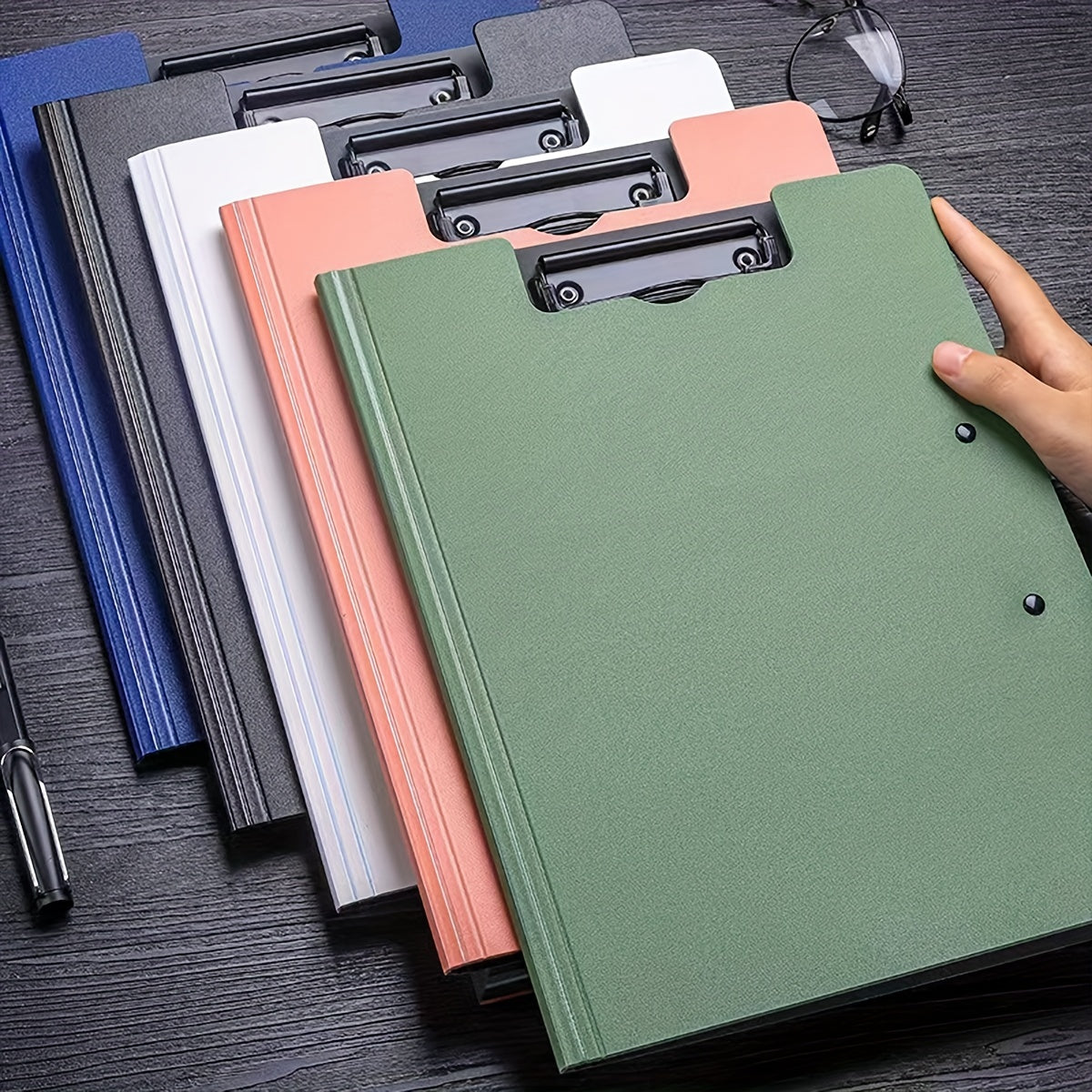 A4 folder with double clip design in multiple plywood color options