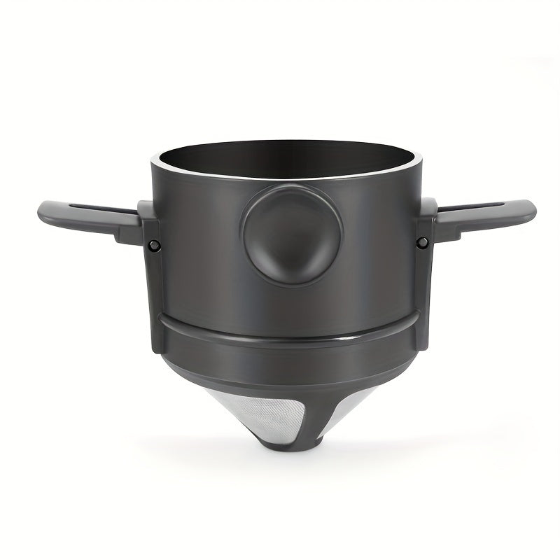 Convenient Stainless Steel Coffee Filter Cup - Easily Cleaned and Stored with Foldable Design, Perfect for Use in Home Kitchens