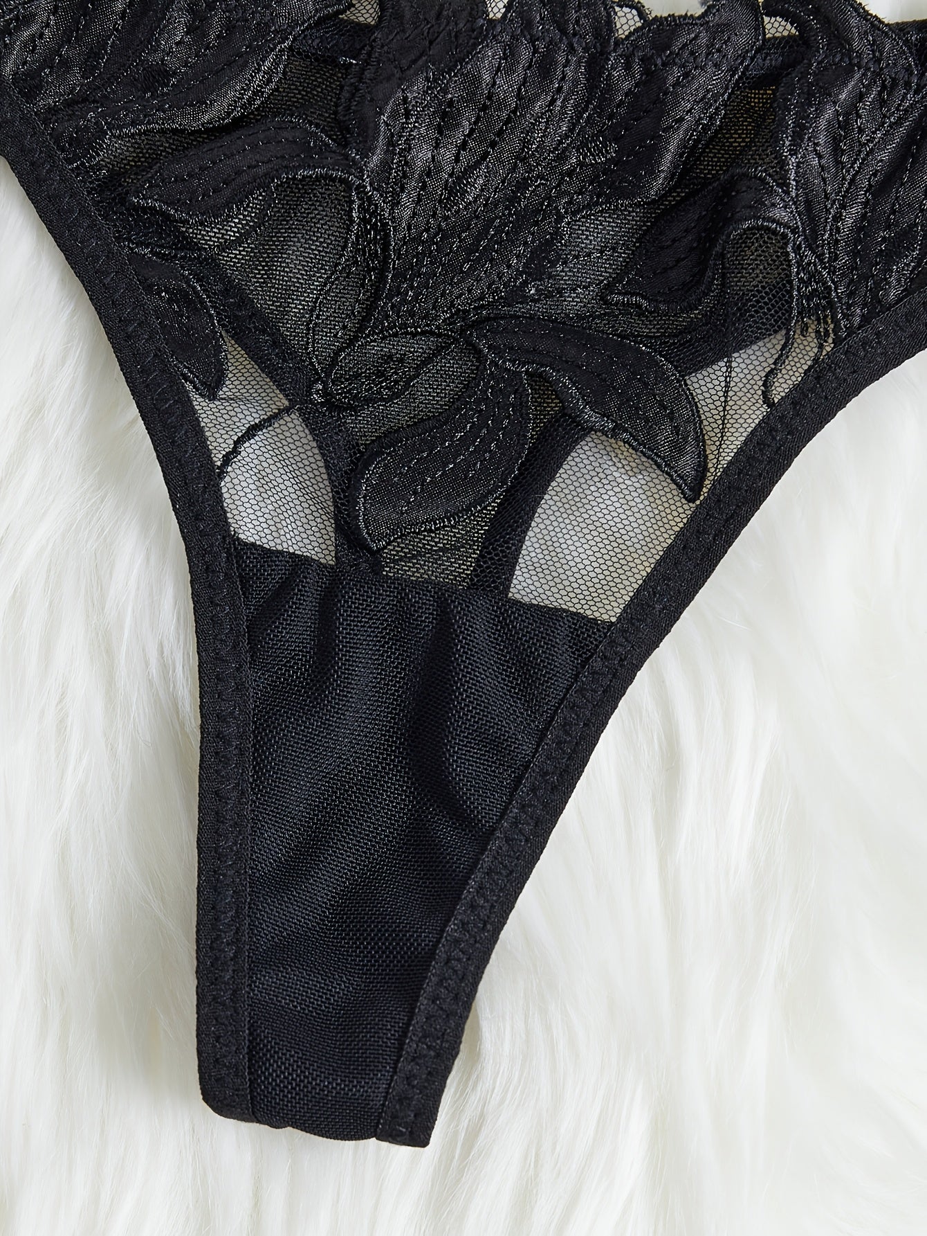 Sexy Black Rose Valentine's Day Lingerie for Women