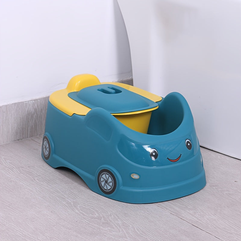 Toilet Training Chair for Kids with Cartoon Car Design, Portable Potty Seat for Potty Training