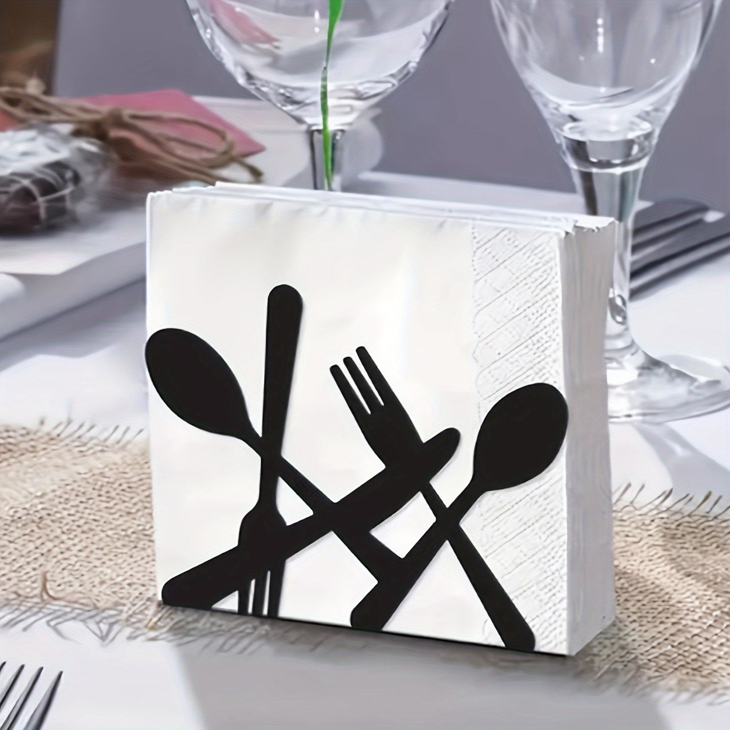 Black cast iron napkin dispenser for home and restaurant table decor.