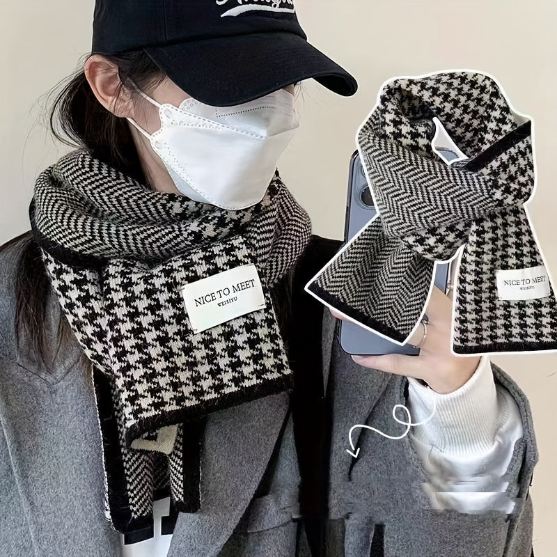 Stay chic and warm this autumn and winter with our versatile houndstooth scarf for women. This thickened warm shawl is the perfect accessory for couples looking to stay stylish together. Give the gift of chic style this Christmas with our trendy neck