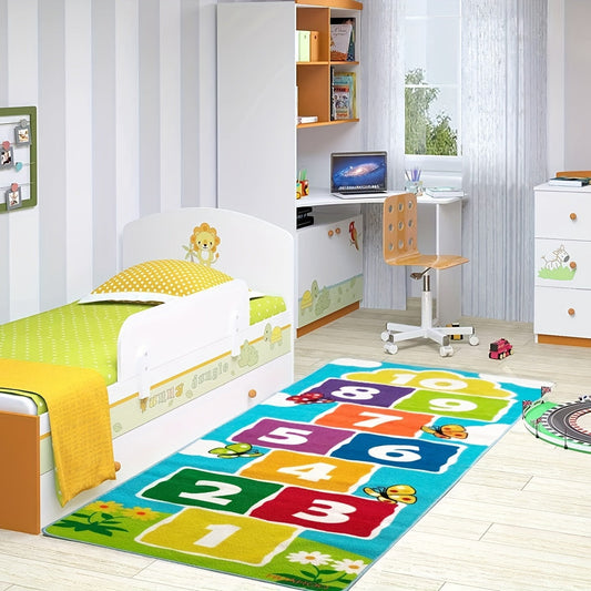 One piece of Non-Slip Floor Rug designed for Kids - Gentle and long-lasting Playroom Carpet perfect for Boys and Girls