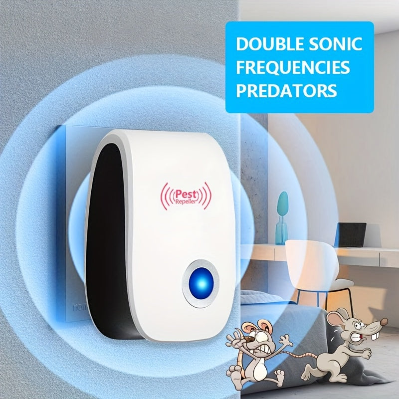 2/4/6pcs Soundwave Technology Pest Repeller for indoor pest control. Repels mosquitoes and insects. Perfect for home, office, and more.