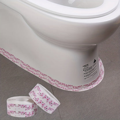 1 roll self-adhesive bathroom sealing strip for toilet, sink, and kitchen - decorative home decor.