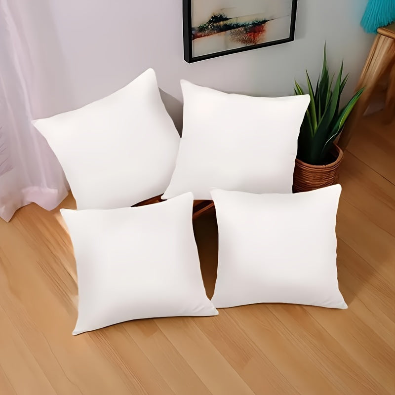 Contemporary White Throw Pillow Cover - Made of Polyester, Easily Washable, Features Zipper Closure and Woven Design - Suitable for a Variety of Room Styles - Available in Sizes Ranging from 16x16 to 50.8x50.8 cm - Does Not Include Pillow Core