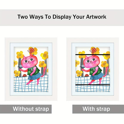 Front-opening Art Frame suitable for kids' paintings, artworks, and projects for home or office use.