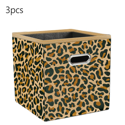 6 pieces of foldable fabric storage bins with handles are available in classic cube designs for organizing your home, bedroom, or office. Choose from black, blue, or cream options.